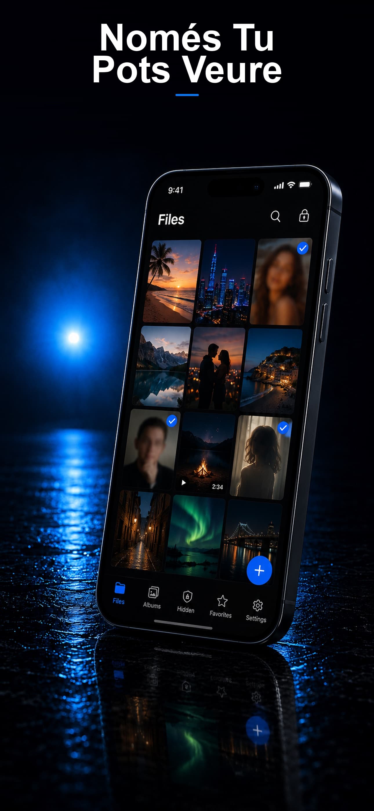 Escondeix codificat bóveda de fitxer privat en iPhone